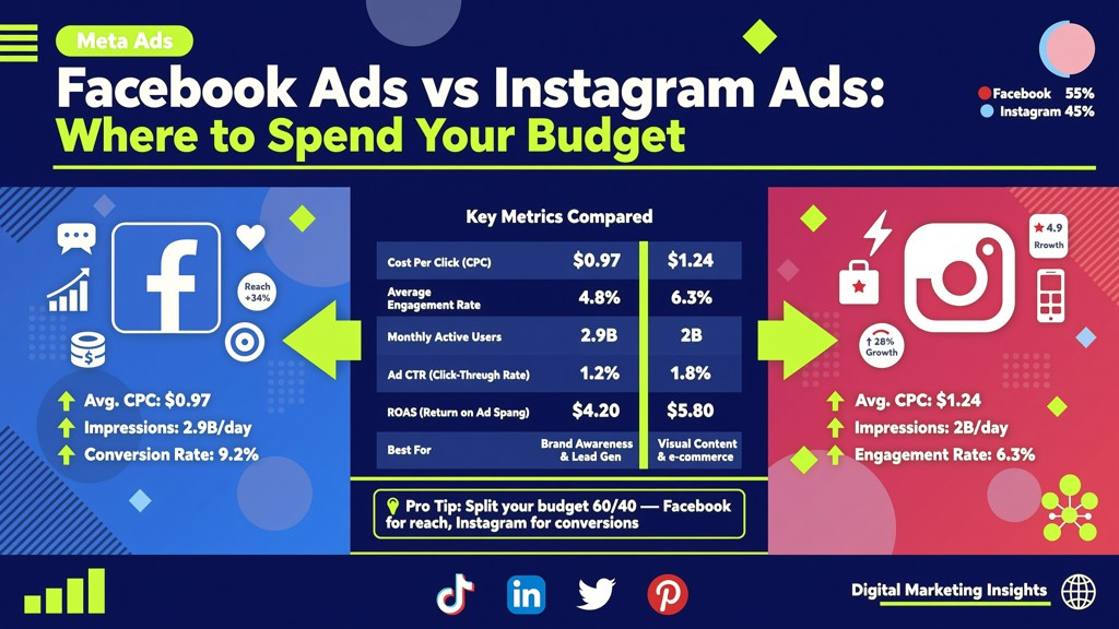 Facebook Ads vs Instagram Ads: Where to Spend Your Budget